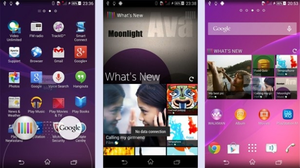 Giao diện HTC One M8 và Sony Xperia Z2